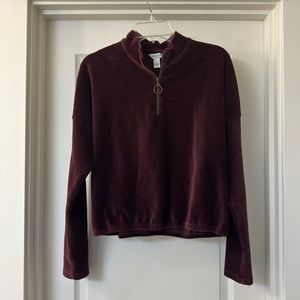 Arizona Jean Company Women’s 1/4 Zip Cropped Sweater